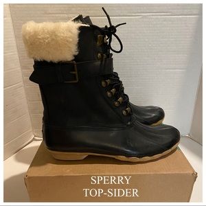 SPERRY Top-Sider for J crew Fully Shearling Lined Waterproof Sz9M